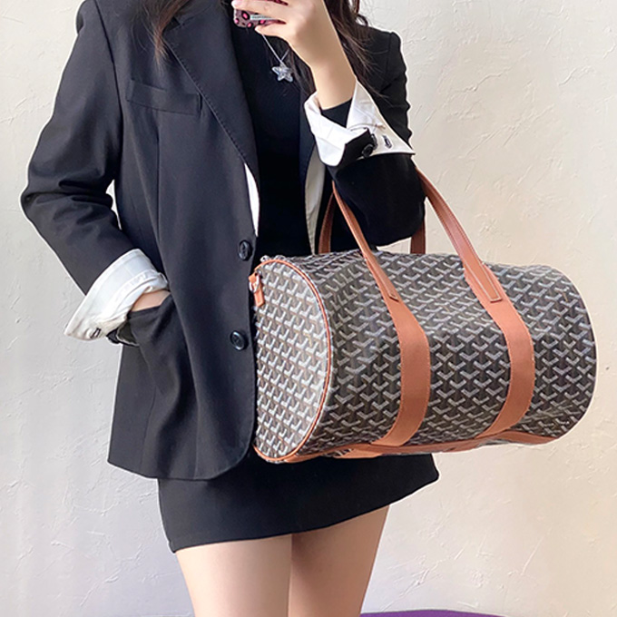 goyard barrel 40 multi‑form cylindrical duffle travel shoulder bag